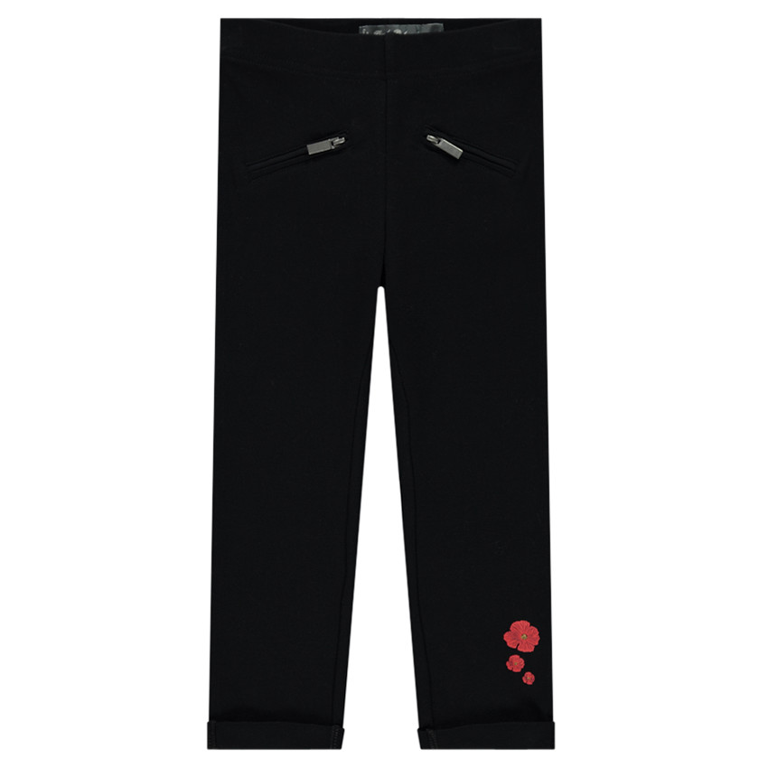 Leggings milano con cremallera y estampados de amapolas 
