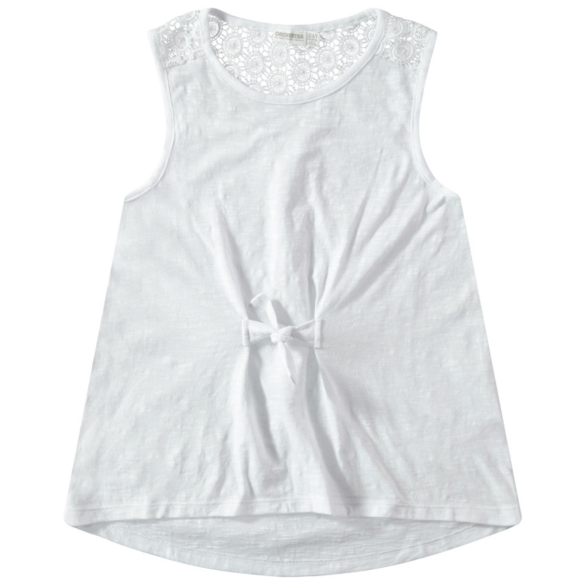 Júnior - Camiseta sin mangas de punto slub con encaje en la espalda  Additional Júnior - Camiseta sin mangas de punto slub con encaje en la espalda