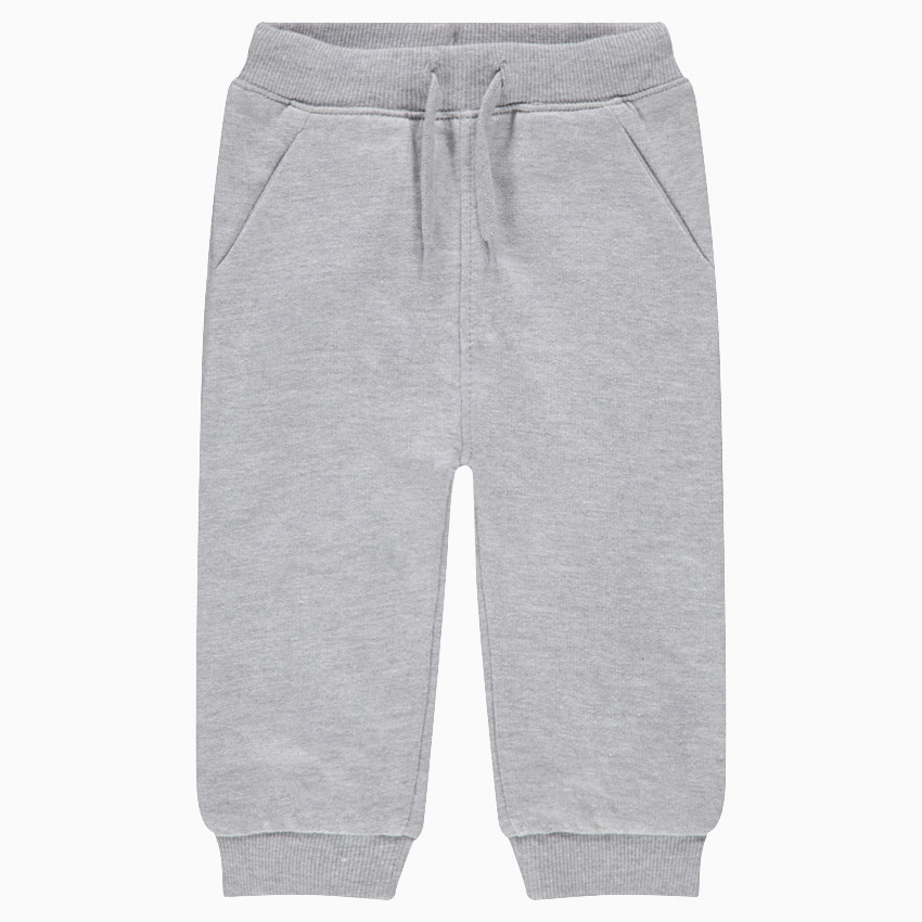Pantalón de chándal de felpa gris jaspeada  Additional Pantalón de chándal de felpa gris jaspeada