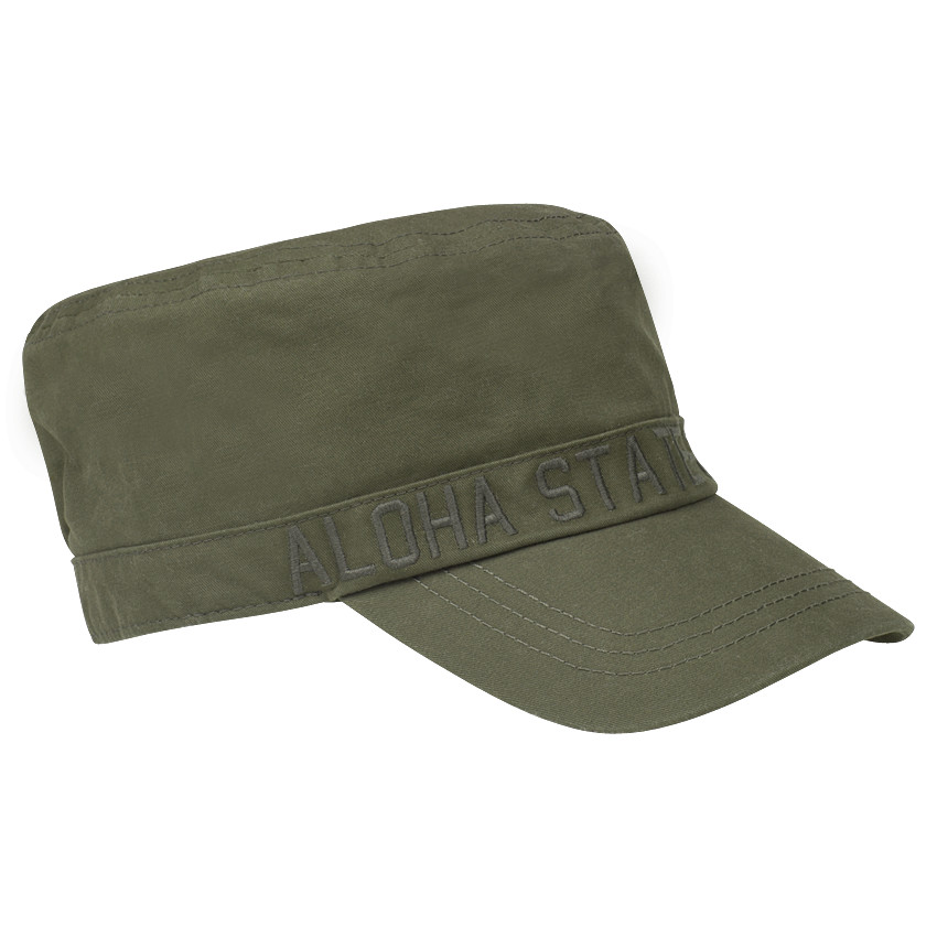 Visera de sarga lisa con inscripción bordada 