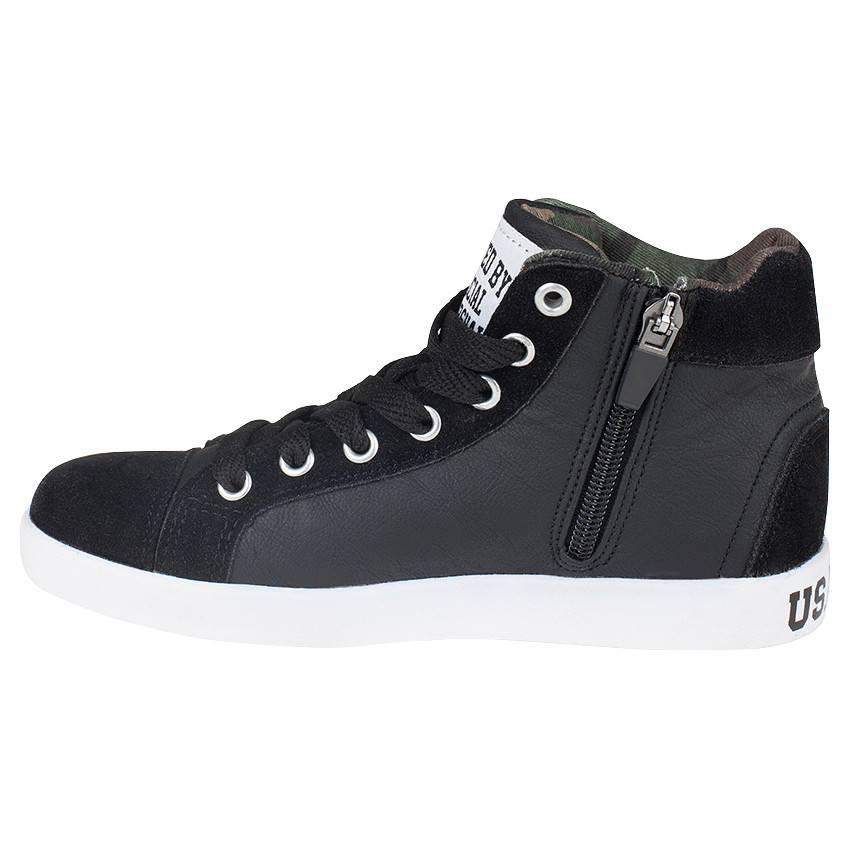 Zapatillas de deporte de caña alta de aspecto cuero US Marshall 