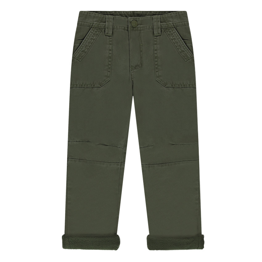 Pantalón de lona con forro de micropolar 