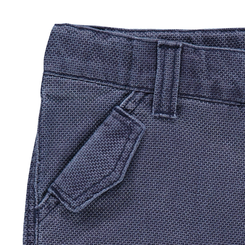 Bermudas de algodón de nido de abeja teñido 