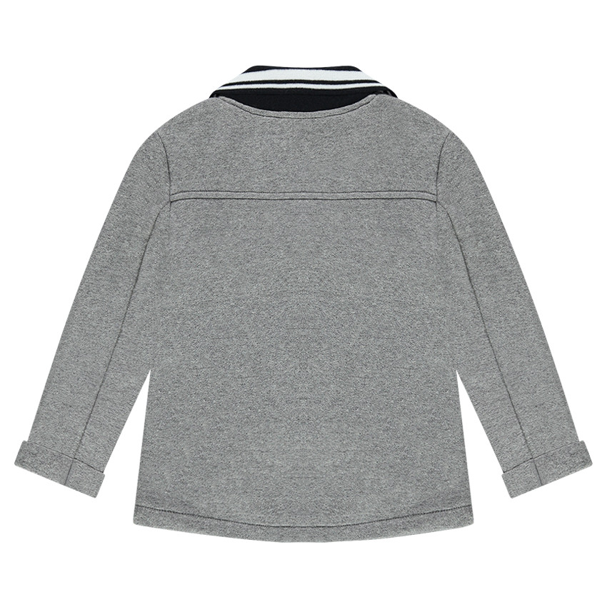 Chaqueta de felpa de estilo americana con cuello de fantasía 