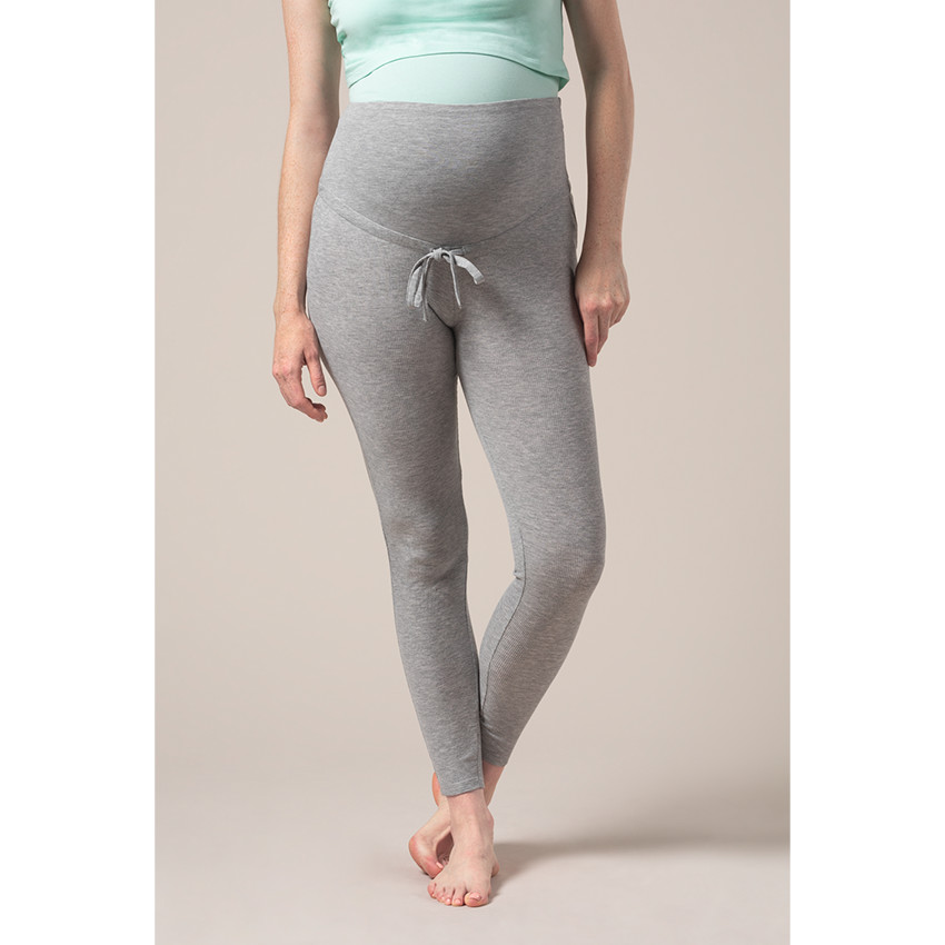 Pantalón de pijama de premamá de punto jaspeado acanalado 