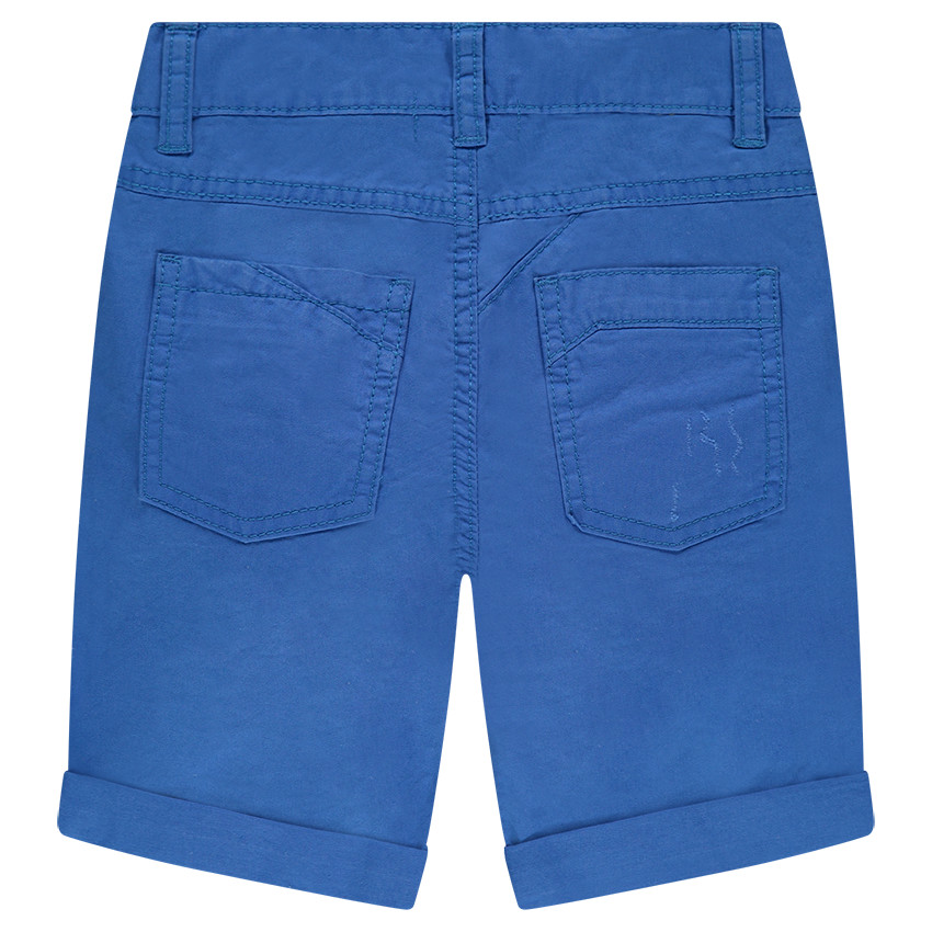 Bermudas de algodón teñido efecto arrugado 