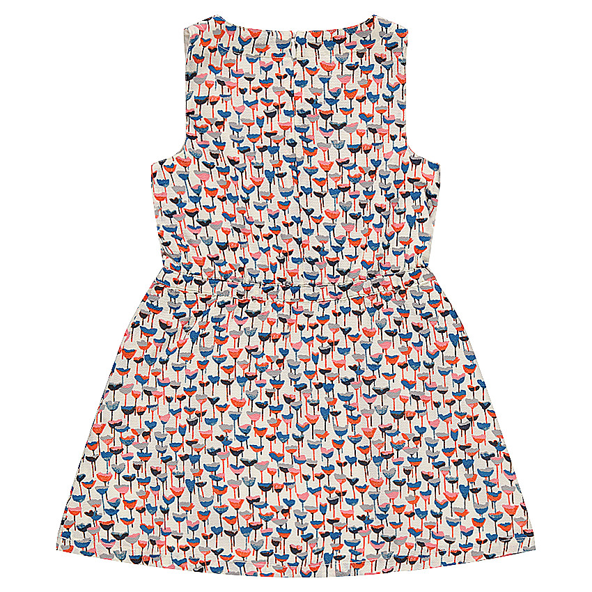 Vestido de crepé con estampado de flores 