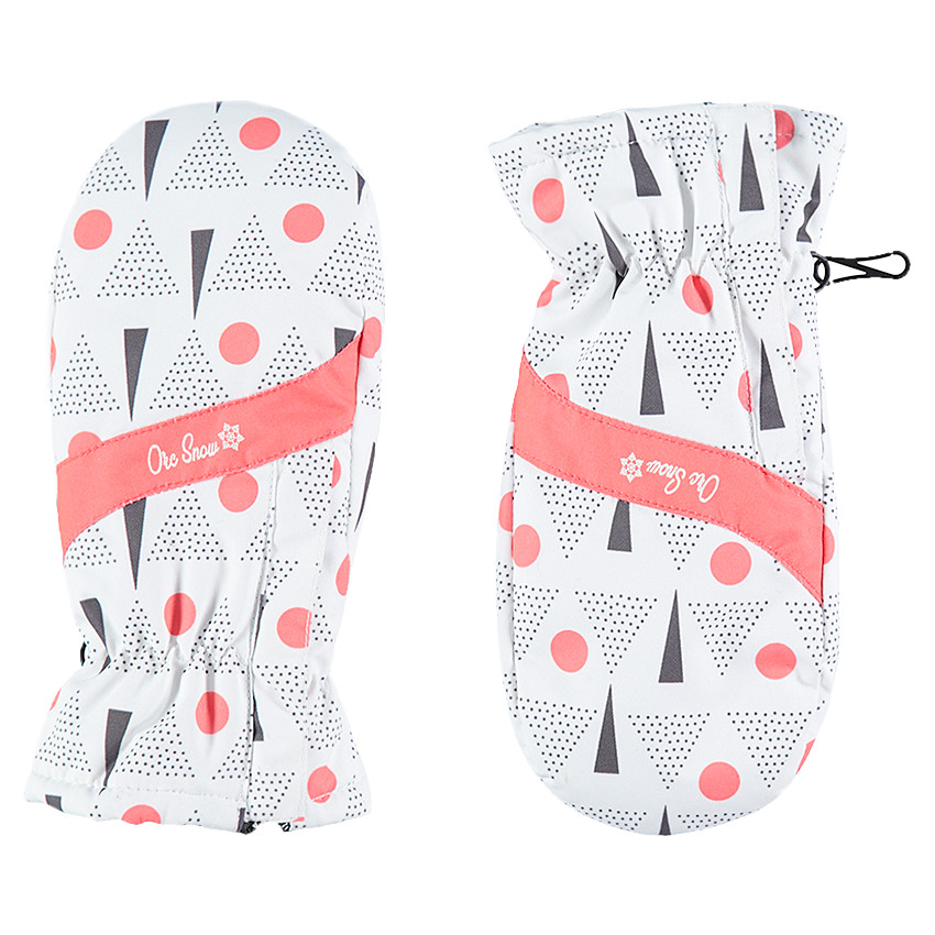 Manoplas de esquí con estampado gráfico y forro de micropolar 