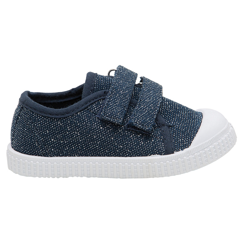 Zapatillas bajas azules de tela mezclada con hilo brillante de la 24 a la 29  Additional Zapatillas bajas azules de tela mezclada con hilo brillante de la 24 a la 29