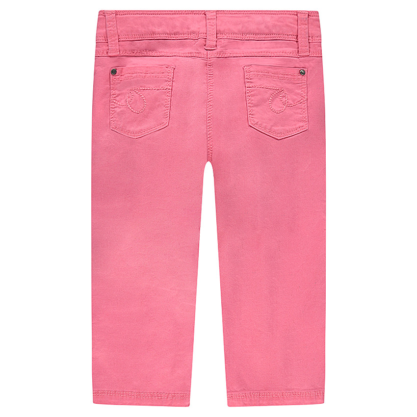 Pantalón pirata de raso de algodón liso  Additional Pantalón pirata de raso de algodón liso