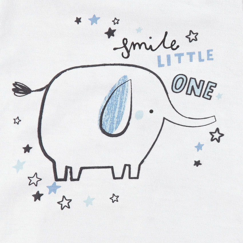 Mono largo de punto con elefantes estampados 