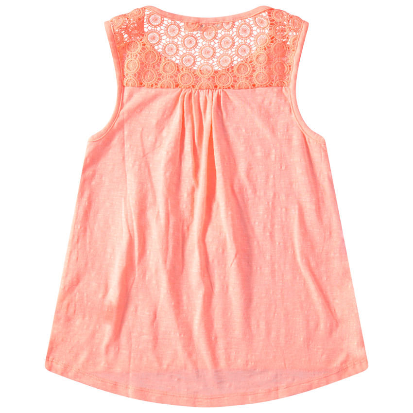 Júnior - Camiseta sin mangas de punto slub con encaje en la espalda  Additional Júnior - Camiseta sin mangas de punto slub con encaje en la espalda