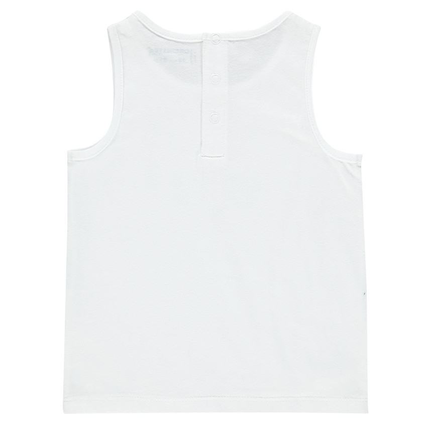 Camiseta lisa con gato y mensaje estampados 