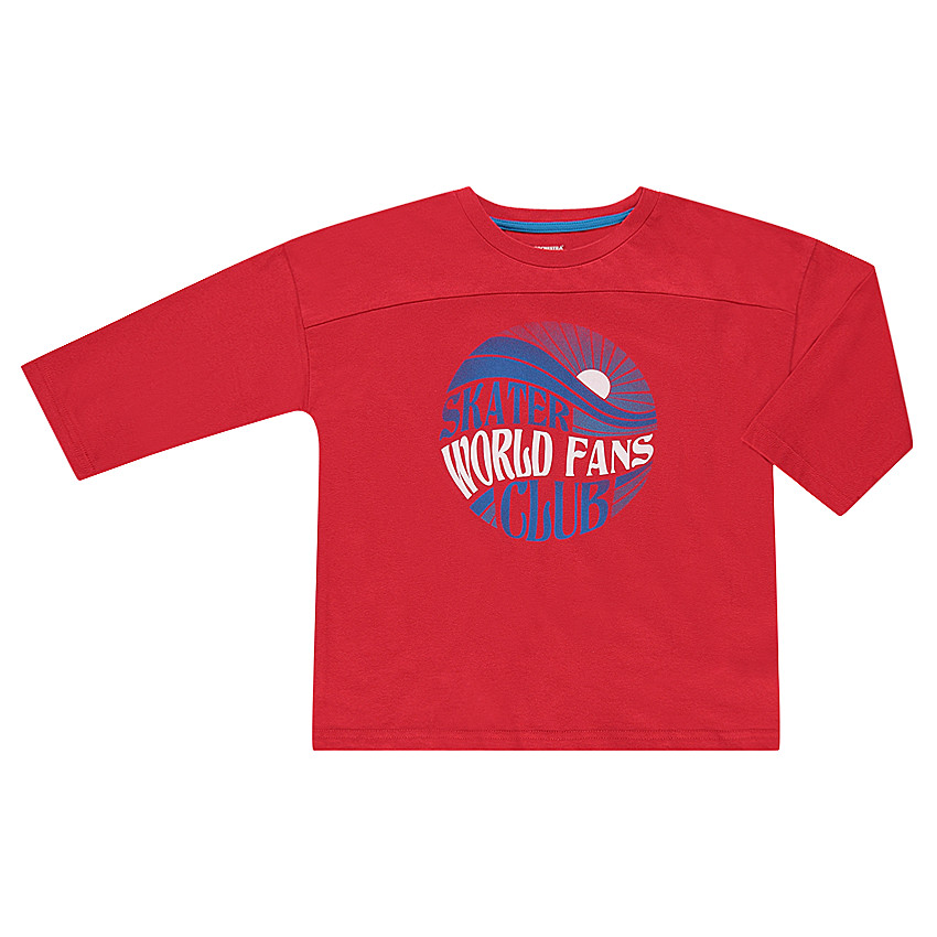 Camiseta de manga 3/4 con estampado de fantasía 