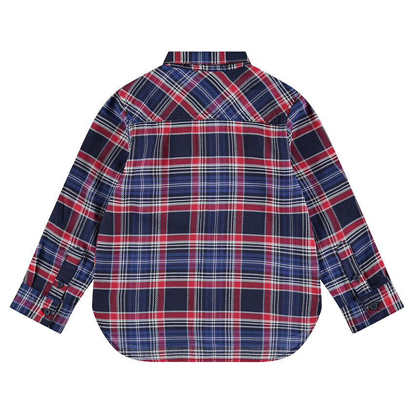 Júnior - Camisa de manga larga de cuadrod con diseño de armadura de fantasía 