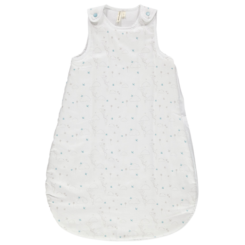 Saco de dormir sin mangas  estampado all-over con toques azules 