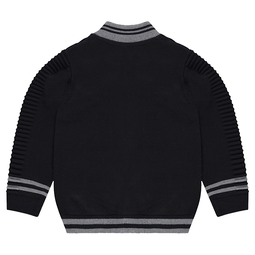 Chaqueta de punto de fantasía con cremallera. 