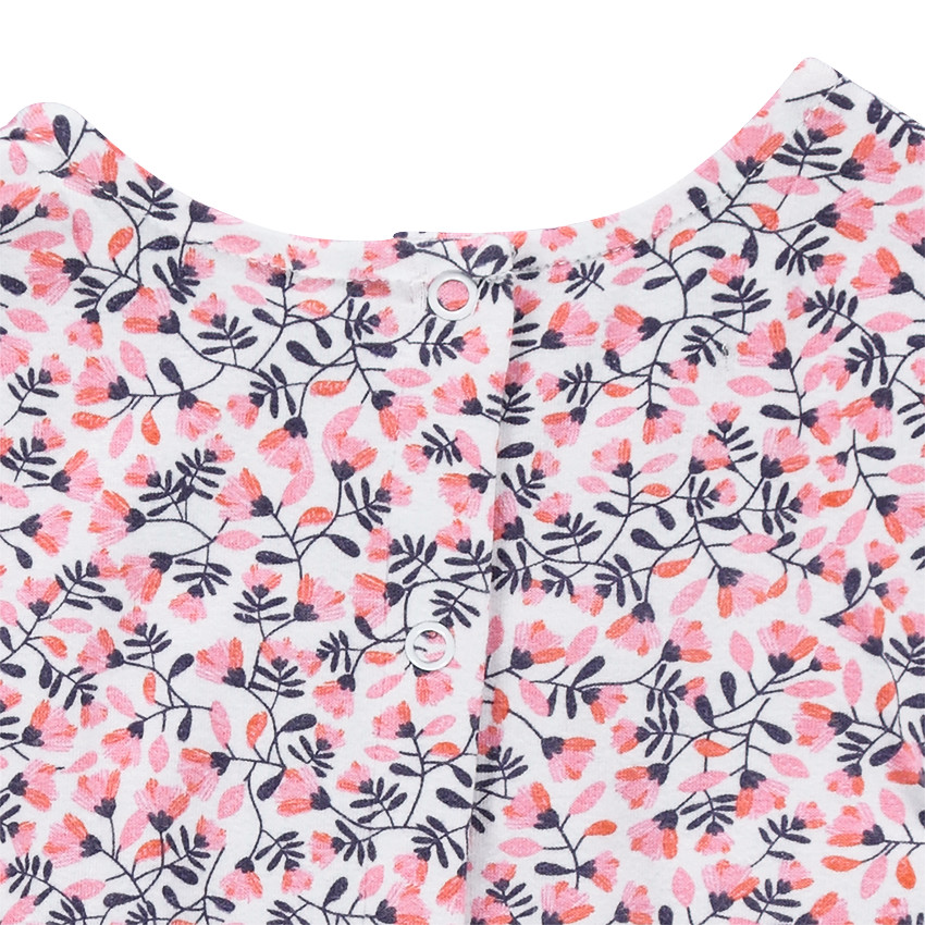 Conjunto de 3 piezas con túnica de flores, chaqueta y leggings lisos 