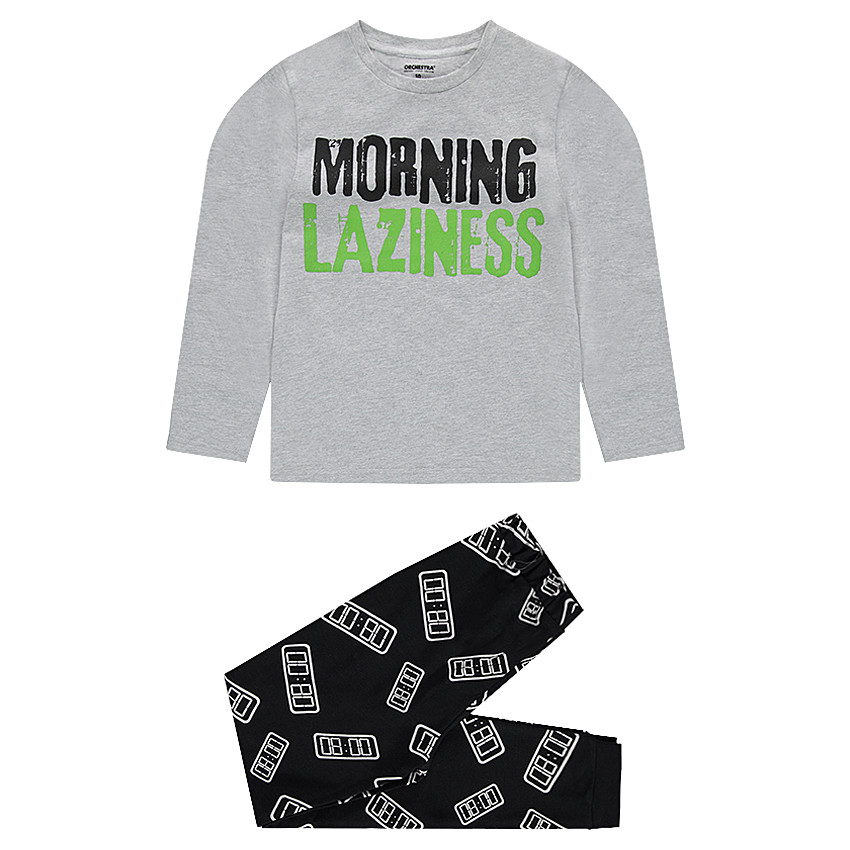 Júnior - Pijama de punto con mensaje estampado y pantalón con estampado all over 