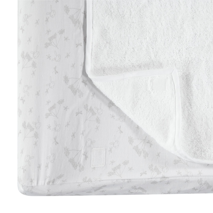 Housse de matelas à langer imprimée all-over avec tapis à scratch 