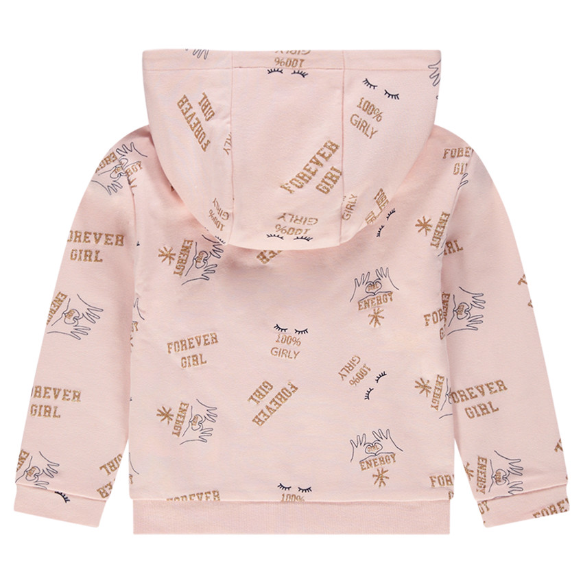 Chaqueta con capucha de felpa con cremallera y dibujo de fantasía  Additional Chaqueta con capucha de felpa con cremallera y dibujo de fantasía