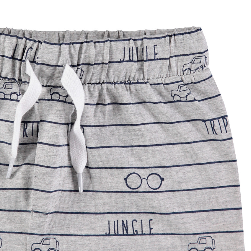 Pijama de punto con camiseta con estampado de jirafa con gafas 