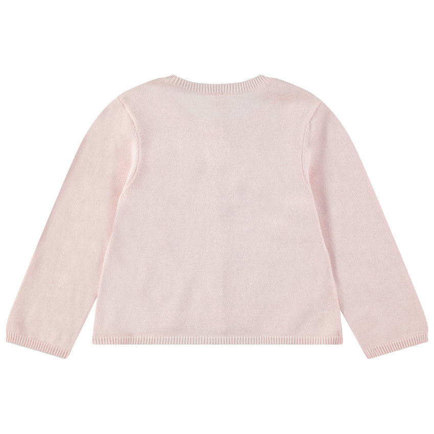 Chaqueta de punto con lazos planos del mismo color 