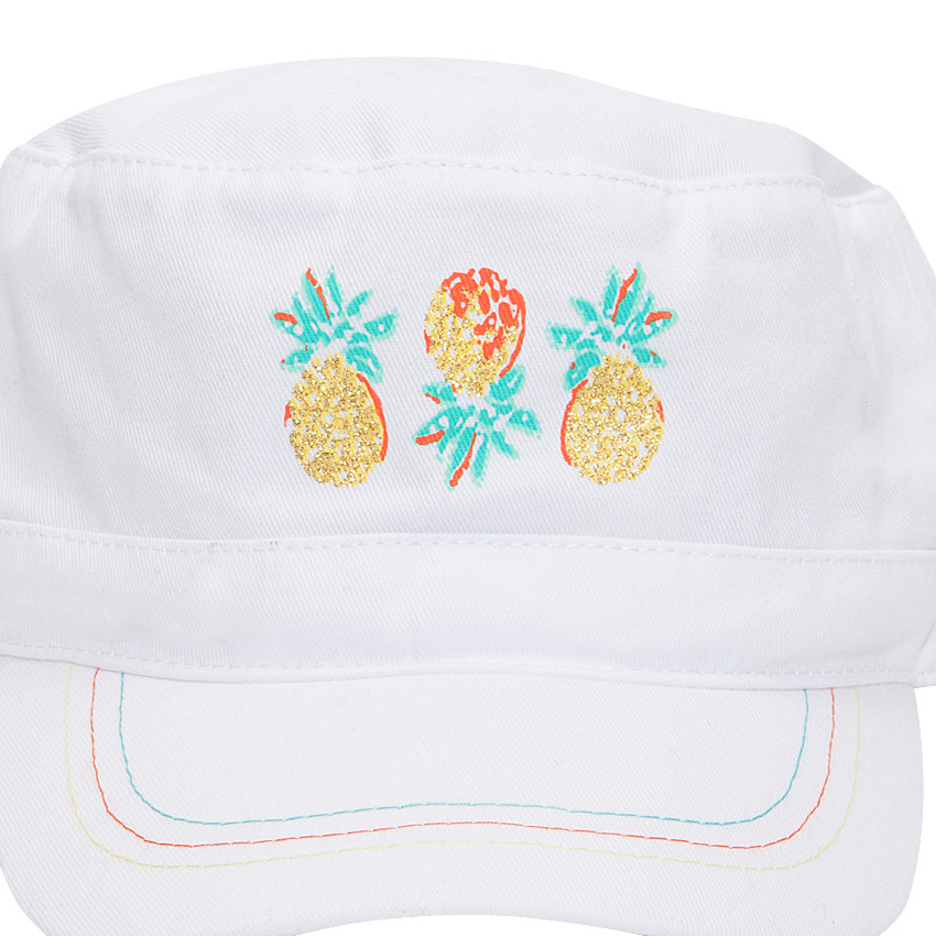 Visera de sarga con estampado de piñas  Additional Visera de sarga con estampado de piñas