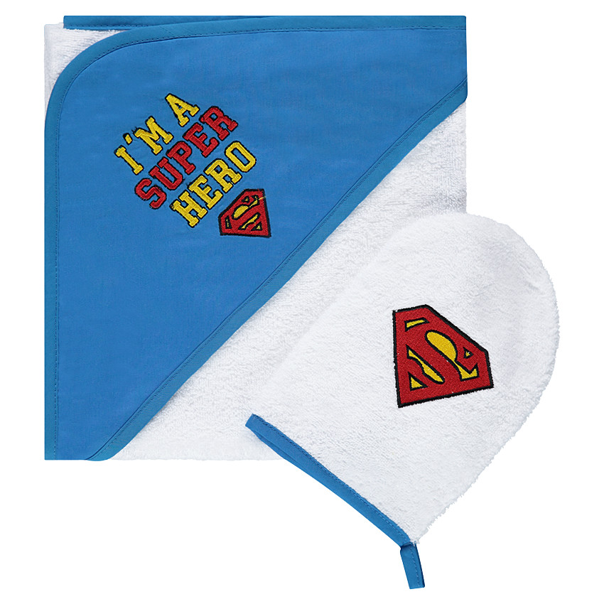 Conjunto de baño con manopla ©Warner Superman 