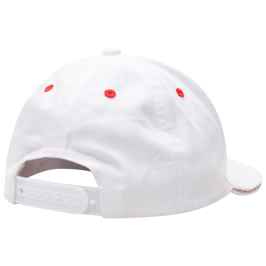 Visera de rayas de sarga con gafas estampadas y doble visera 