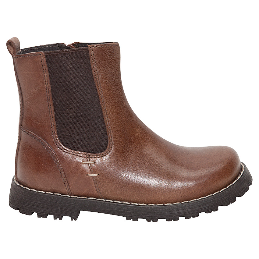 1/2 botines de cuero elásticos con cremallera  