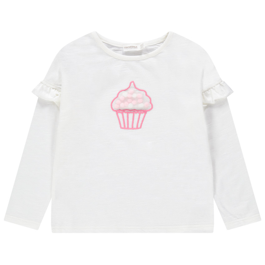 Camiseta de manga larga con volantes y cupcake de tul   Additional Camiseta de manga larga con volantes y cupcake de tul