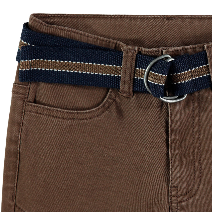 Pantalón de tela teñida con cinturón desmontable 