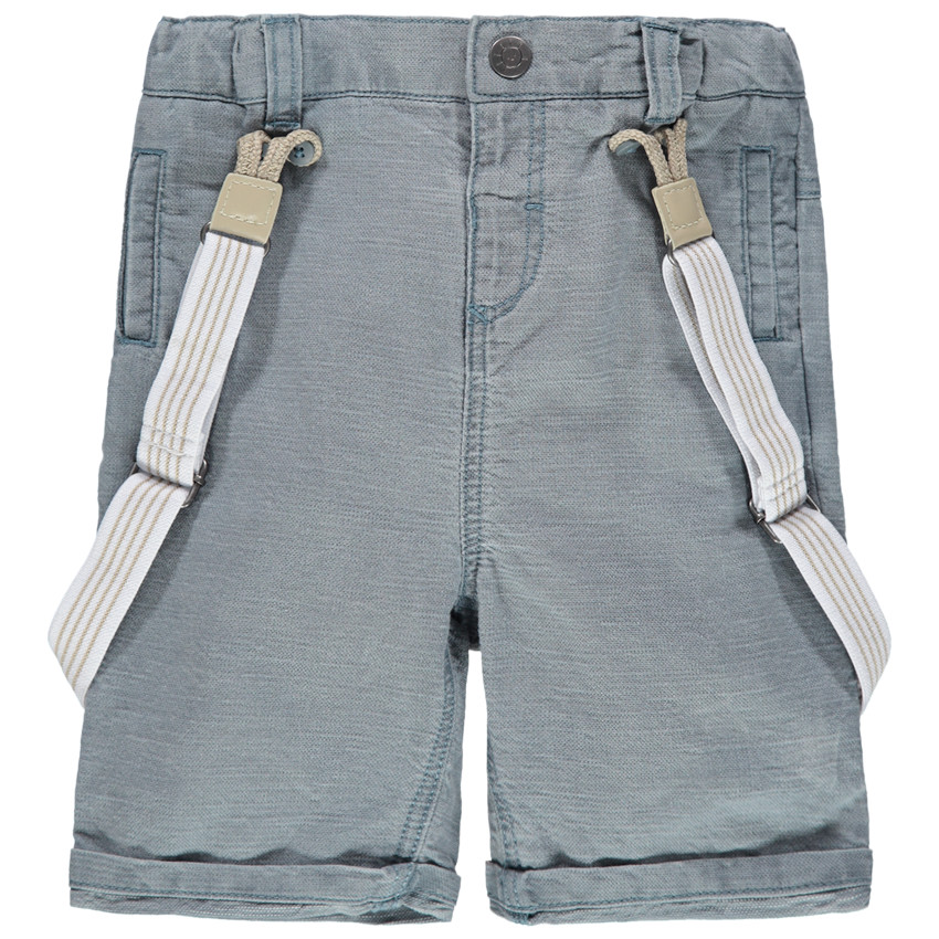 Bermudas jaspeadas con tirantes elásticos desmontables 