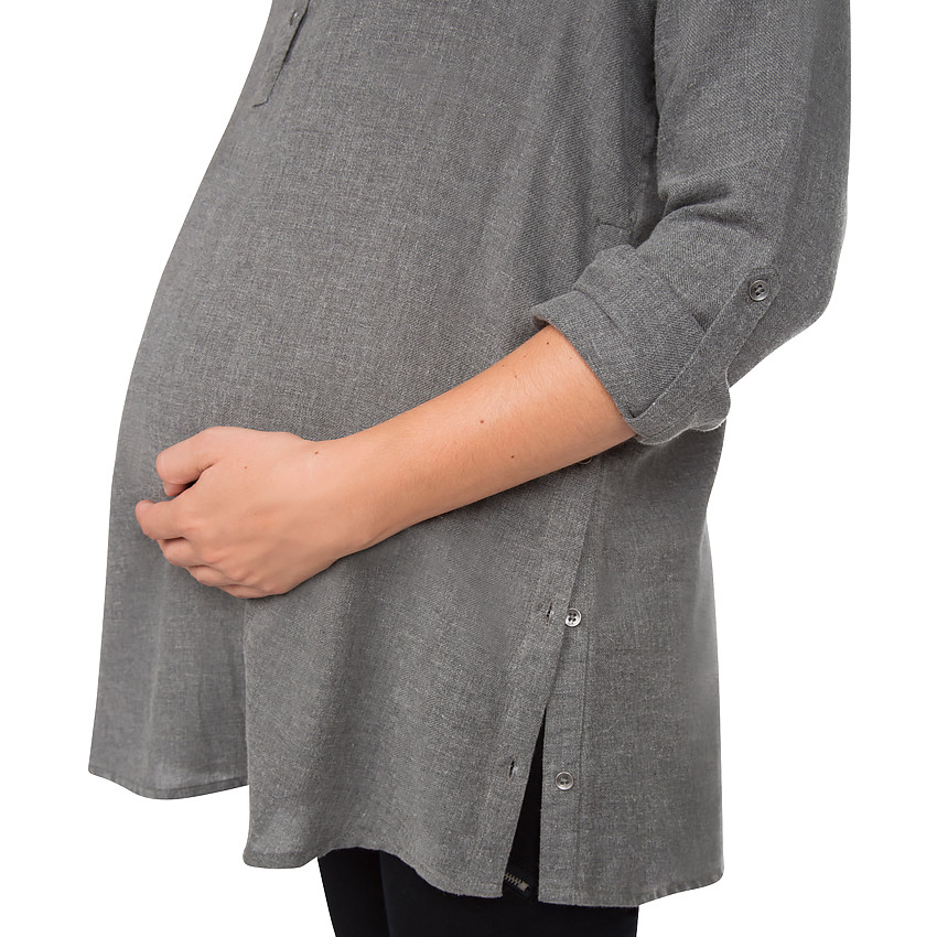 Túnica de premamá con aberturas con botones 
