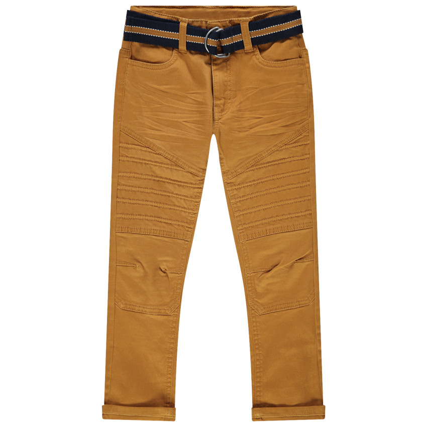 Pantalón de tela teñida con cinturón desmontable 
