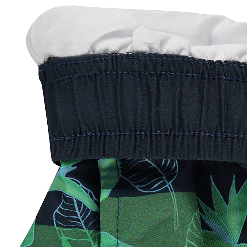 Júnior - Bermudas de baño con estampado vegetal y rayas 