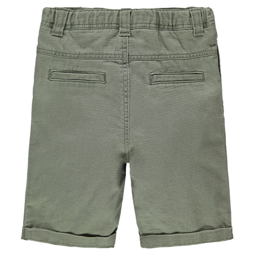 Bermudas de algodón de fantasía caqui 