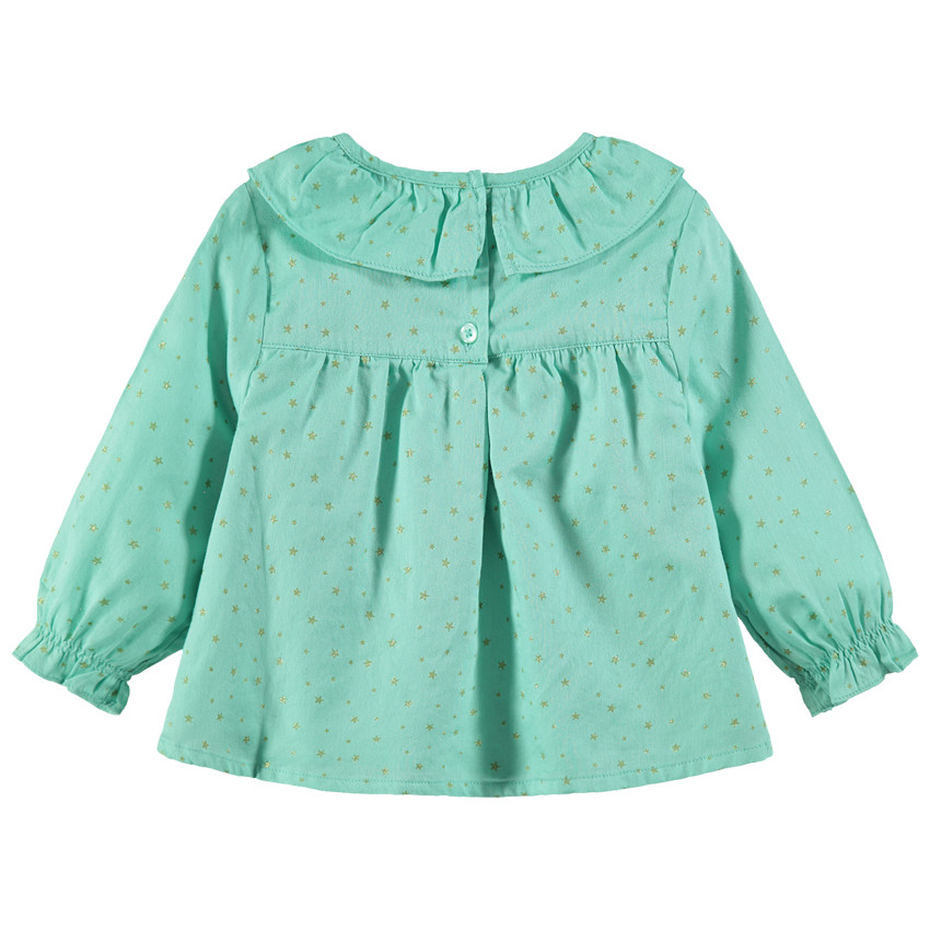 Túnica de manga larga con estrellas doradas estampadas all-over 