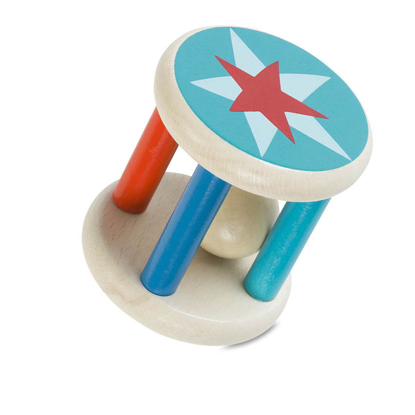 Sonajero madera Circo - Azul 