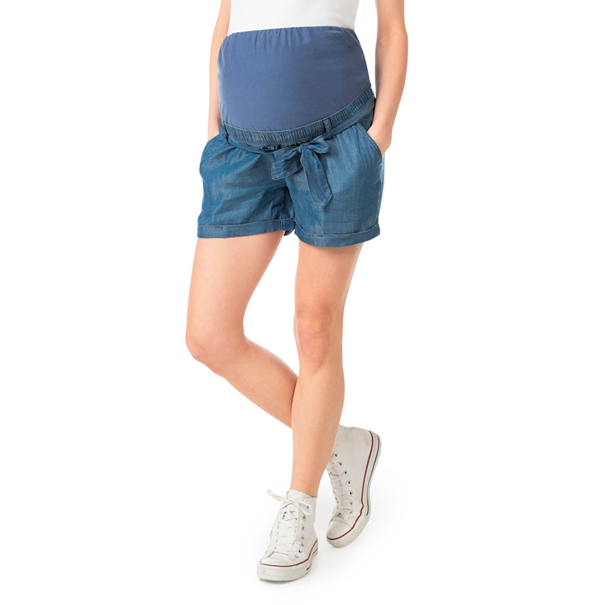 Shorts de Tencel con banda alta 