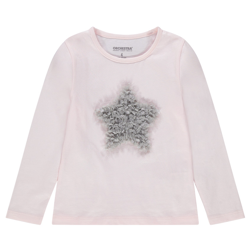 Camiseta de manga larga de punto con estrella de tul  Additional Camiseta de manga larga de punto con estrella de tul