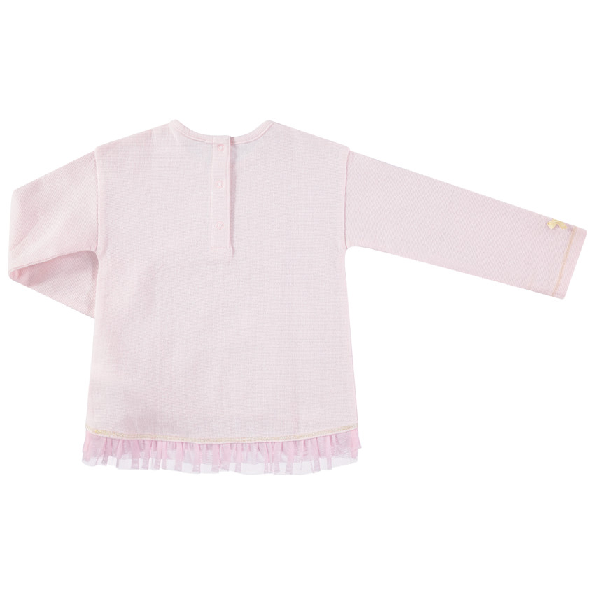 Sudadera de felpa con inscripciones bordadas y base de tul  Additional Sudadera de felpa con inscripciones bordadas y base de tul