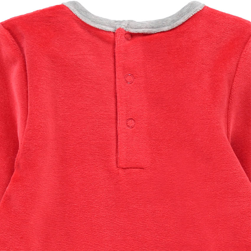 Pijama de terciopelo con estampado de Mickey ©Disney y pantalón all-over 