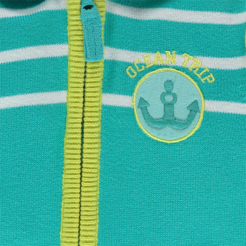 Chaqueta con capucha con parche de ancla 