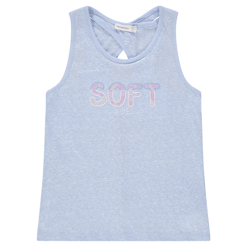 Júnior - Camiseta de punto jaspeado con inscripciones de fantasía  Additional Júnior - Camiseta de punto jaspeado con inscripciones de fantasía