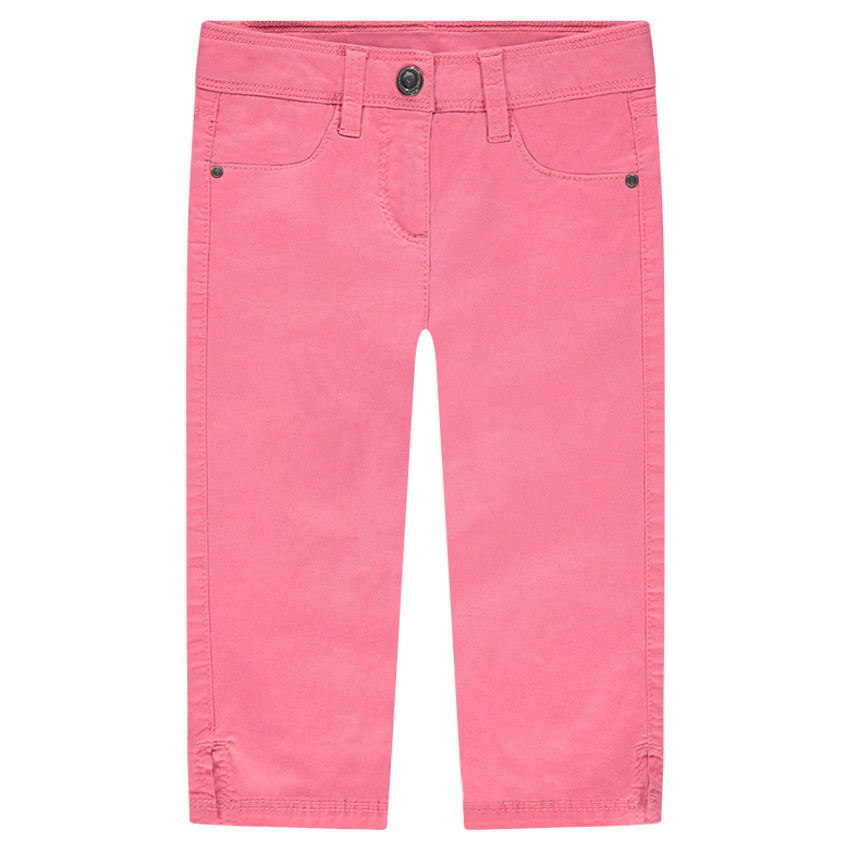 Pantalón pirata de raso de algodón liso  Additional Pantalón pirata de raso de algodón liso