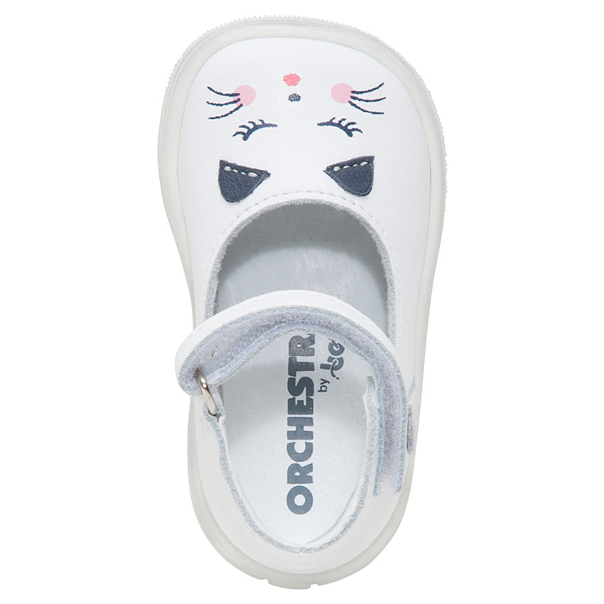 Merceditas de cuero con tira de velcro y estampado de gato  Additional Merceditas de cuero con tira de velcro y estampado de gato