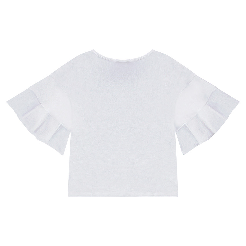 Júnior - Camiseta de punto con volantes en las mangas  Additional Júnior - Camiseta de punto con volantes en las mangas