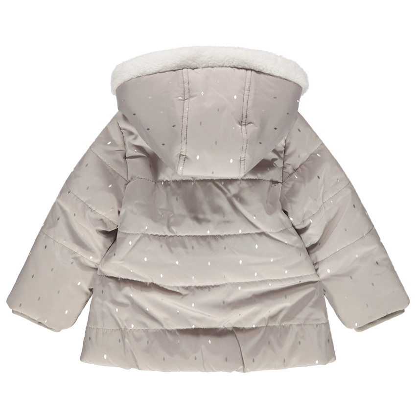 Doudoune matelassée à motif brillant doublée sherpa 